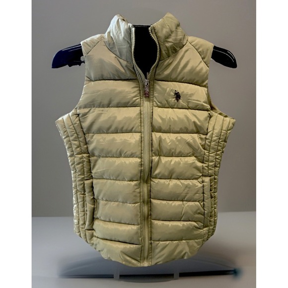 US Polo Assn. Jackets & Blazers - U.S. Polo‎ Assn Women's Vest Light Green Soft Faux Fur Lining  Size Small